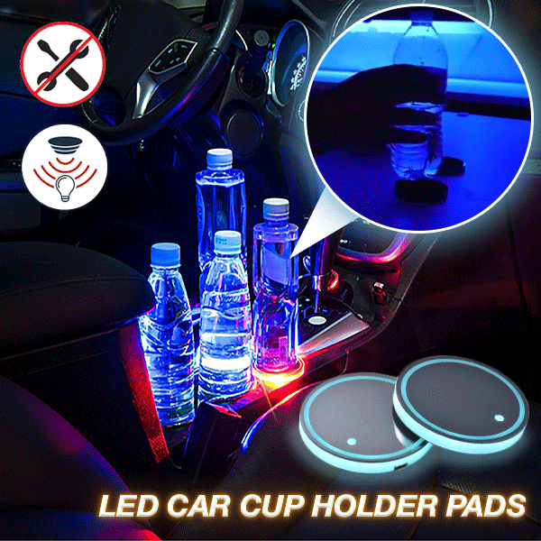 2 x LED-Getränkehalter-Lichter, niedliche LED-Getränkehalter-Untersetzer  für Auto, 7 Farben, USB-Ladegerät, für Auto-Untersetzer, Zubehör,  Umgebungslicht, Wolf: : Auto & Motorrad